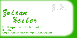 zoltan weiler business card