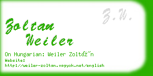 zoltan weiler business card